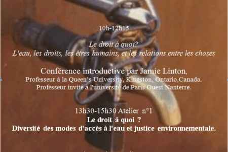 Journée d’étude « Justice environnementale et droit à l’eau »