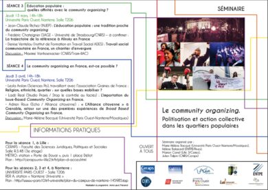 Community Organizing : Séance 1 « La mode du community organizing. Succès des termes, ambigüité des pratiques »