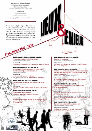 Séminaire « Lieux et Enjeux » 2012-2013