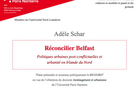 Soutenance de thèse : Adèle Schar