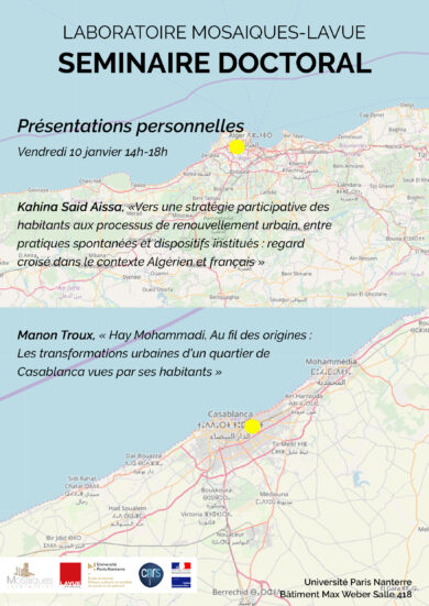 Séminaire doctoral Mosaïques – Deux présentations