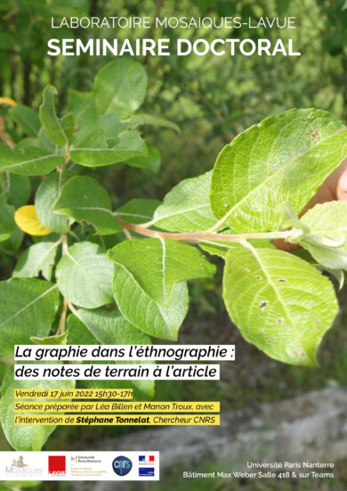 Séminaire doctoral Mosaïques – La graphie dans l’ethnographie
