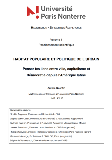 Habitat populaire et politique de l&rsquo;urbain. Penser les liens entre ville, capitalisme et démocratie depuis l&rsquo;Amérique latine
