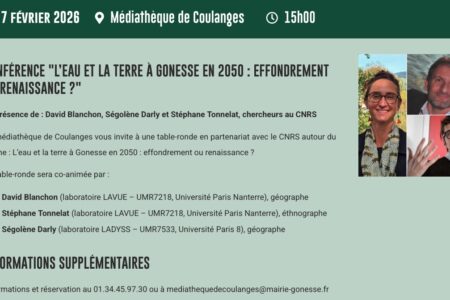 Conférence « L’eau et la terre à Gonesse en 2050 : effondrement ou renaissance ? »